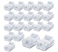 Innfeeltech 20 pièces Connecteur de bande pour 8MM 2 Pin LED Light, Double Side Strip Quick Connector