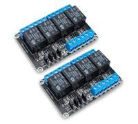 Innfeeltech 2pcs DC 5V module relais 4 canaux avec carte d'extension de déclenchement de haut ou bas niveau de couplage optique