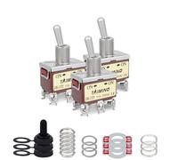 Innfeeltech 3 interrupteurs à bascule, 20A, 125V, 1321 DPDT, 6 bornes, marche/arrêt ascule haute performance 2 positions avec 3 couvercles étanches