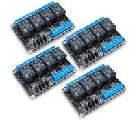 Innfeeltech 4pcs DC 5V module relais 4 canaux avec carte d'extension de déclenchement de haut ou bas niveau de couplage optique