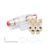 Innfeeltech 5 Pcs Verre Plaqué Or 60A AGU Fuse for Automotive Audio Power Safety with 1 Pcs Gold Plated Inline AGU Fuse Holder