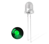 Innfeeltech 50pcs 8mm blanc ampoule lumière verte LED Diode lampe DC 1.9v ~ 2.1v 20ma 8mm Electronic Emission element diode électroluminescente LED
