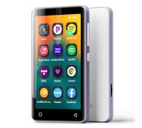 innioasis 80Go Lecteur MP3 avec Bluetooth et WiFi, Lecteur de Musique Mp3 et Mp4 ave Spotify,Spotify Kids, Tidal, Deezer, Lecteur Vidéo à écran Tactile 4 Pouces 1080P（Pourpre+Blanc）