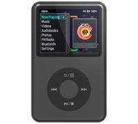 Innioasis Y1 128Go Lecteur MP3 avec Bluetooth, Style Intemporel, Lecteur Audio Numérique pour Enfants avec Livre Audio et Radio FM, Commande à Molette Tactile (Noir)