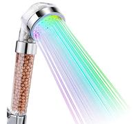 innislink Douchette de Douche LED, Douchette douche salle de bain Douchette à main 7 Couleurs LED Pommeau de douche Haute Pression Economie d'Eau Pulvérisateur et double filtre anti chlore