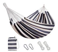 INNO STAGE Hamac brésilien avec sangles d'arbre - Hamacs en coton portable avec sac de transport pour jardin, porche, extérieur et intérieur