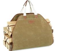 Inno Stage Sac de transport de bûches en toile cirée durable, accessoires de cheminée extra large avec poignées pour le camping