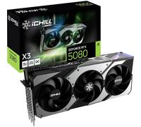 Inno3D Carte graphique Nvidia RTX 5080 iChill X3 16 GB GDDR7 RAM PCIe x16 HDMI® 2.1, DisplayPort 2.1 NVIDIA G-Sync , overclockée