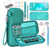 innoAura Accessoires pour Nintendo Switch Lite 17 en 1 avec Etui de Transport , Etui de Jeu, Protection d'Ecran , Support(Vert)