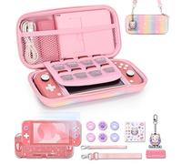 innoAura Étui pour Switch Lite, D'Accessoires Switch Lite 14 en 1 avec Switch Lite Sac de Transport, Housse Switch Lite Brillant, Protection D'Écran, Jeu Switch (Paillettes Arc-en-Ciel)