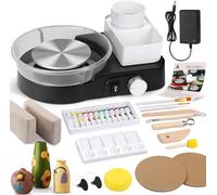 Innofans Tour de Potier Électrique pour Débutants et Pros - Kit Poterie | Complet pour la Maison avec 1kg d'Argile, 0-200 tr/min & Accessoires, Machine Silencieuse pour Projets Créatifs DIY