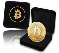 innoGadgets Médaille Physique Bitcoin recouverte d'or véritable 24 carats. dans Un écrin précieux pour Un véritable Objet de Collection