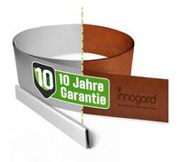 innogard 6012-003 - Bordure de pelouse - En acier Corten - Hauteur 20 cm - Décoration de jardin rouillée - Bordure de parterre de 5 m de long