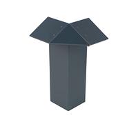 innogard 6040 - Raccord d'angle 90 Degrés Angle Extérieur pour Clôture à Escargots Type 2 - Métal Galvanisé - Poudré Anthracite Gris