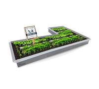 innogard S7052-009 - Clôture à Escargots en Forme de L 16 pièces, Galvalume Alu-Zinc, 1x Connecteur 270°, 5X Coin 90°, 10x Partie Latérale 1 m