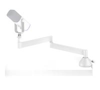 InnoGear Bras de micro à profil bas pour Fifine AM8 K669B Elgato Blue Yeti HyperX QuadCast AT2020 Shure SM58 SM7B, avec clip de microphone de 0,95 cm à 1,5 cm, blanc