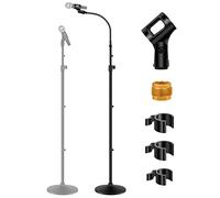 InnoGear Pied de microphone amovible col de cygne réglable en hauteur de 81,3 cm à 177,8 cm avec base ronde lestée pour Blue Yeti Blue Snowball Shure SM7B Shure SM58 Samson Q2U