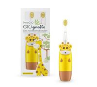 innoGIO GIOgiraffe Brosse à Dents Electrique Enfant 7 Couleurs LED Poignée Silicone 4 Modes Minuterie 2 min Convient Enfants âgés de 2 à 12 ans Jaune Pile AAA non incluse (Tête Incluse)