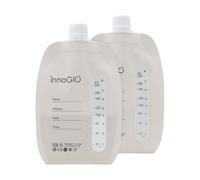 InnoGIO GIOmum Lot de 20 sacs de stockage pour lait maternel 220 ml, sans BPA, fermeture hermétique, gobelet doseur, emballage stérile.