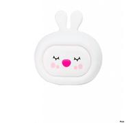 InnoGIO GIOsleepy Bunny, Veilleuse Musicale pour Enfant en Silicone Souple Motif Lapin, 8 Couleurs Alternatives et Mélodies/Sons Blancs, Rechargeable par Câble Micro-USB, Aide à l'Endormissement