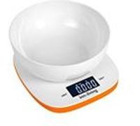 Innoliving INN-132O escabeaux de cuisine Orange, Blanc Comptoir Carré Balance de ménage électronique G