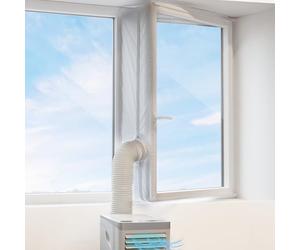 Innoliving Joint universel pour fenêtres INN-52001, compatible avec climatiseurs portables, design réglable jusqu'à 4 m, matériau imperméable Terylene, système Velcro avec fermeture éclair