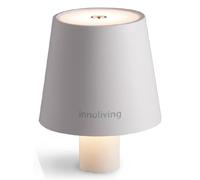 Innoliving Lampe LED pour bouteille rechargeable en 4 heures de table, sans fil tactile et dimmable, pour intérieur et extérieur, luc naturel 4000K, lumière froide 6000K et chaude 3000K, blanc et noir