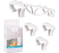 INNOPERFORM Crochet de fenêtre avec guide-câble | Métal, 100 % plastique | Clip universel pour fenêtre d'une épaisseur de 10 à 20 mm | Minimaliste | Décoration de fenêtre