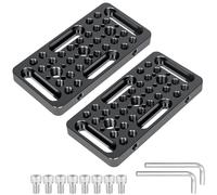 INNOREL CP1005 2 pièces 10 * 5cm Plaque de Fromage multifonctionnelle avec 1/4" et 3/8" Filets, Plaque de Montage de Commutation avec Trous de localisation Arri intégrés pour caméra et trépied