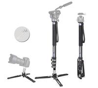 INNOREL VM70CK Monopode Vidéo Professionnel en Carbone avec Base Amovible et Support Flexible pour Caméscopes DSLR Télescopique