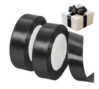 InnoSpring Ruban Cadeau Noir, 44 m x 25 mm Large Ruban Cadeau en Vert Sauge, Ruban Décoratif, Ruban Satin, Adapté pour Emballages Cadeaux, Décorations pour Mariages et Anniversaires (22 m/Rouleau)