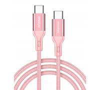Innostyle Câble USB C 2m 60W, usb c vers usb c Câble, Cable USB C Charge Rapide, Rose, Câble USB-C