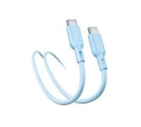 Innostyle Câble USB C USB C PD Charge Rapide 60W Nylon Tressé Compatible avec iPhone 16 Plus Pro Max 15 Galaxy S24 Plus Ultra S23 A05S A35 A55 Redmi 14C A3 Note 13 12 iPad Pro Air MacBook, Bleu