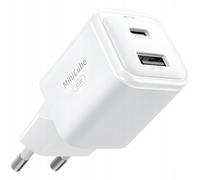 INNOSTYLE Chargeur 35 W USB-C, Port USB C, avec LED, Bloc d'alimentation Rapide USB, Bloc d'alimentation Compact pour téléphones Portables, USB-C pour iPhone, Galaxy, iPad, Pixel (Blanc)