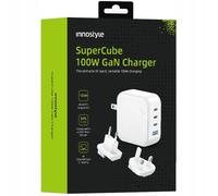 Innostyle Super Cube Powerful Fast Charger Gan Travel Eu Us Uk Au 4X Usb Usb-C 100W White