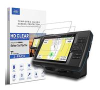 INNOSURE [Lot de 2] Conçu pour Garmin Striker 7cv, Striker 7dv, Striker Sv 7 pouces en verre trempé véritable protecteur d'écran Fishfinder GPS Accessoires de protection d'écran (HD transparent)