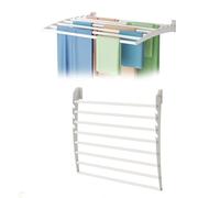 Innotic Etendoir Linge Mural Pliable, Séchoir à Linge Gain de Place, Métal Sèche Linge pour Interieur et Extérieur, Balcon, Salle de Bain, 8 Barres de 60 cm