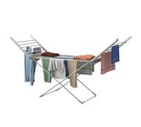 Innotic Séchoir à Linge Chauffant Pliable, Electrique Étendoir à Linge Intérieur avec 18 Barres Chauffantes, 230W Séchage Rapide, 145 * 94 * 54CM, avec des Roues, Blanc