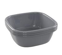 Innouse Bassine à Vaisselle En Plastique, Cuvette Bassine Carrée, 3 Paquet