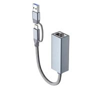 innov8 Adaptateur USB A & USB C vers Gigabit Ethernet, USB 3.0 vers RJ45 Network LAN Converter, 10/100/1000 Mbps Haute Vitesse Adaptateur Internet filaire pour ordinateur portable, PC, tablette