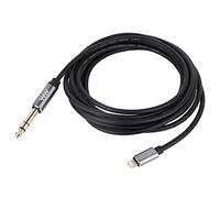 INNOV8 Câble audio TRS mâle 6,35 mm vers mâle 8 broches pour iPhone, iPad, appareil iOS 3 m