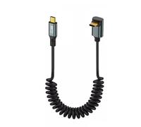 innov8 Câble spiralé USB C vers USB C Data PD à charge rapide | 100 W 20 Gbit/s coudé vers le haut/bas
