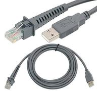 INNOV8 Câble USB 2.0 A mâle vers RJ45 pour scanner de codes-barres compatible avec Motorola Symbol LS1203 LS2208 LS3408 LS3578 LS4278-2 m