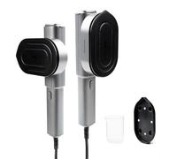InnovaGoods® 2 en 1 Fer à repasser de voyage vertical à vapeur, 1200W, chauffe rapide, vapeur continue 10g/min, réservoir amovible de 100ml, affichage digital, antiadhésif, gobelet de mesure inclus