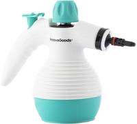 InnovaGoods - 9 en 1 Nettoyeur vapeur manuel Steany, 0,35 L, 3 Bar, 1000W, Multifonctionnel, Chauffage rapide, Ecologique, Blanc, Aluminium
