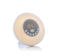 InnovaGoods® Réveil simulateur de Lever de Soleil, réveil numérique 12 Sons préréglés, réveil lumière Naturelle, réveil numérique Radio, Commande Tactile, 3 Modes d'éclairage, 6 Couleurs