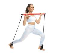InnovaGoods® Barre de Fitness avec Bandes élastiques et Guide d'exercices Resibar, tonifie Les Muscles et améliore la flexibilité, Design Compact et léger, idéal pour la Salle de Sport.