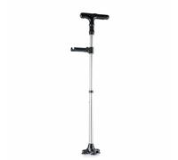 InnovaGoods® Bâton de Marche Extensible, bâton de Marche Extensible avec LED, Alarme et Main mécanique, bâton de Marche avec 6 Niveaux de Hauteur réglable et 4 Points d'appui.