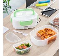 InnovaGoods® Boîte à Lunch Électrique Ofunch, Capacité de 1.05 L, Pratique et Polyvalente, 2 Compartiments avec Fermeture Hermétique, Cuillère Incluse, Puissance de 40 W