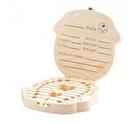 InnovaGoods - Boîte à Souvenirs Bébé en Bois, Conserve Dents de Lait, Cordon Ombilical, Duve Foetal, Design Moderne, Couvercle Personnalisable, Multicolore, Pin